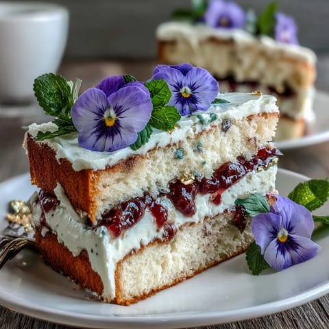 Floral Gold Leaf Cake