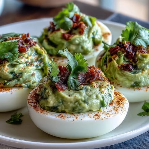 Guacamole Stuffed Deviled Eggs