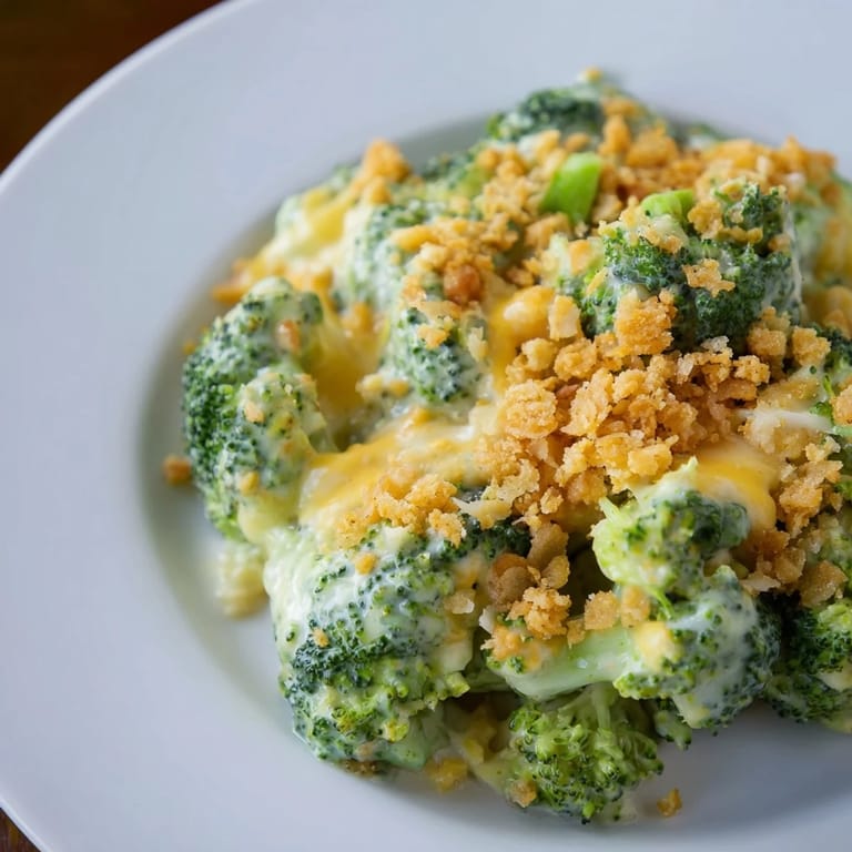 Creamy Broccoli Casserole, featuring tender broccoli and melted cheddar, ready for a comforting dinner.