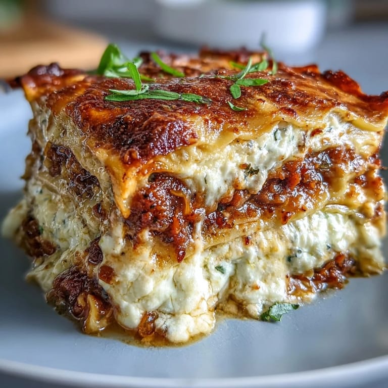 Layered no-boil noodles, smoky lentils, and creamy béchamel in a single skillet for easy serving.