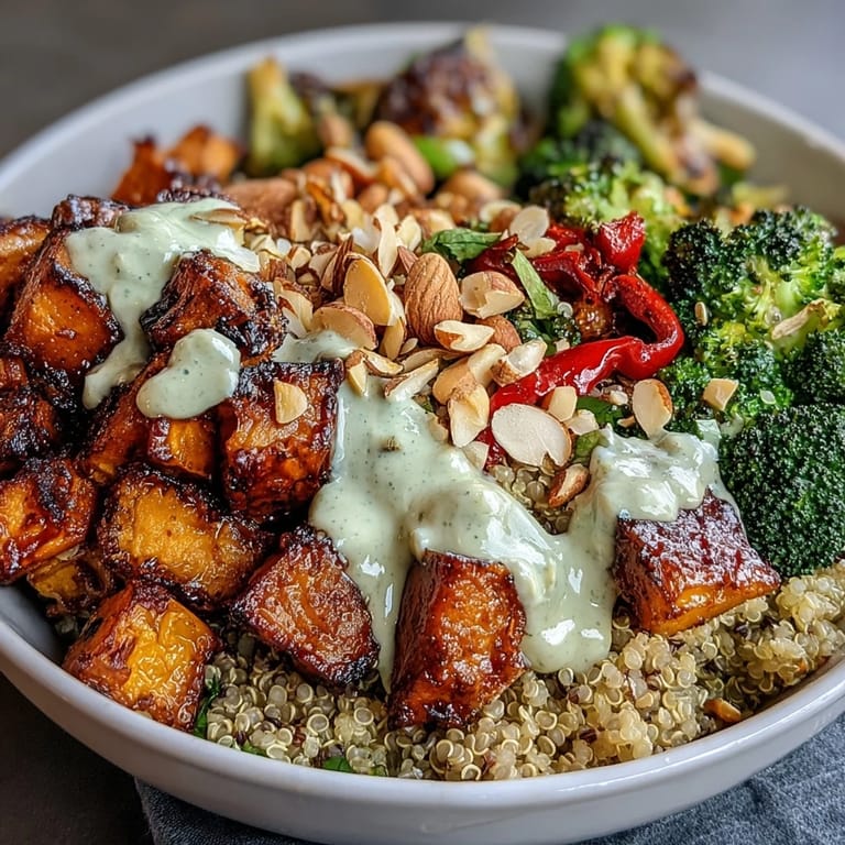 Fresh cherry tomatoes and a creamy tahini dressing bring zesty flavor to this nutritious Meal Prep Week-Long Power Bowl.