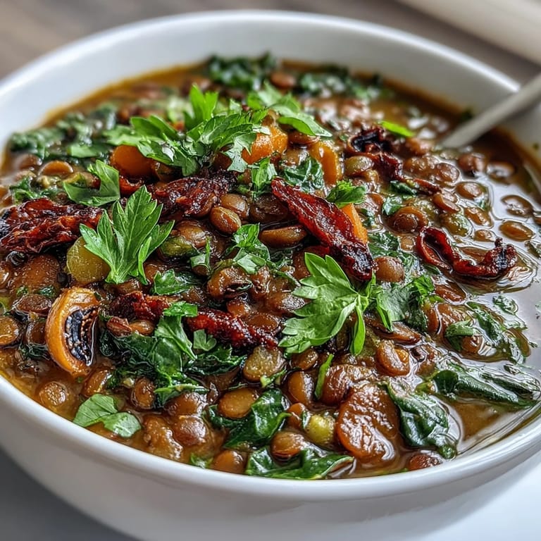 Close-up of hearty Southern stew with black-eyed peas, collard greens, and vibrant vegetables, served with a side of cornbread for a comforting dinner.