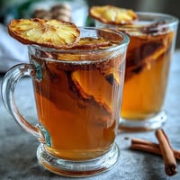 A steaming mug of dandelion root tea with ginger and turmeric, golden and fragrant, perfect for a cozy wellness ritual.